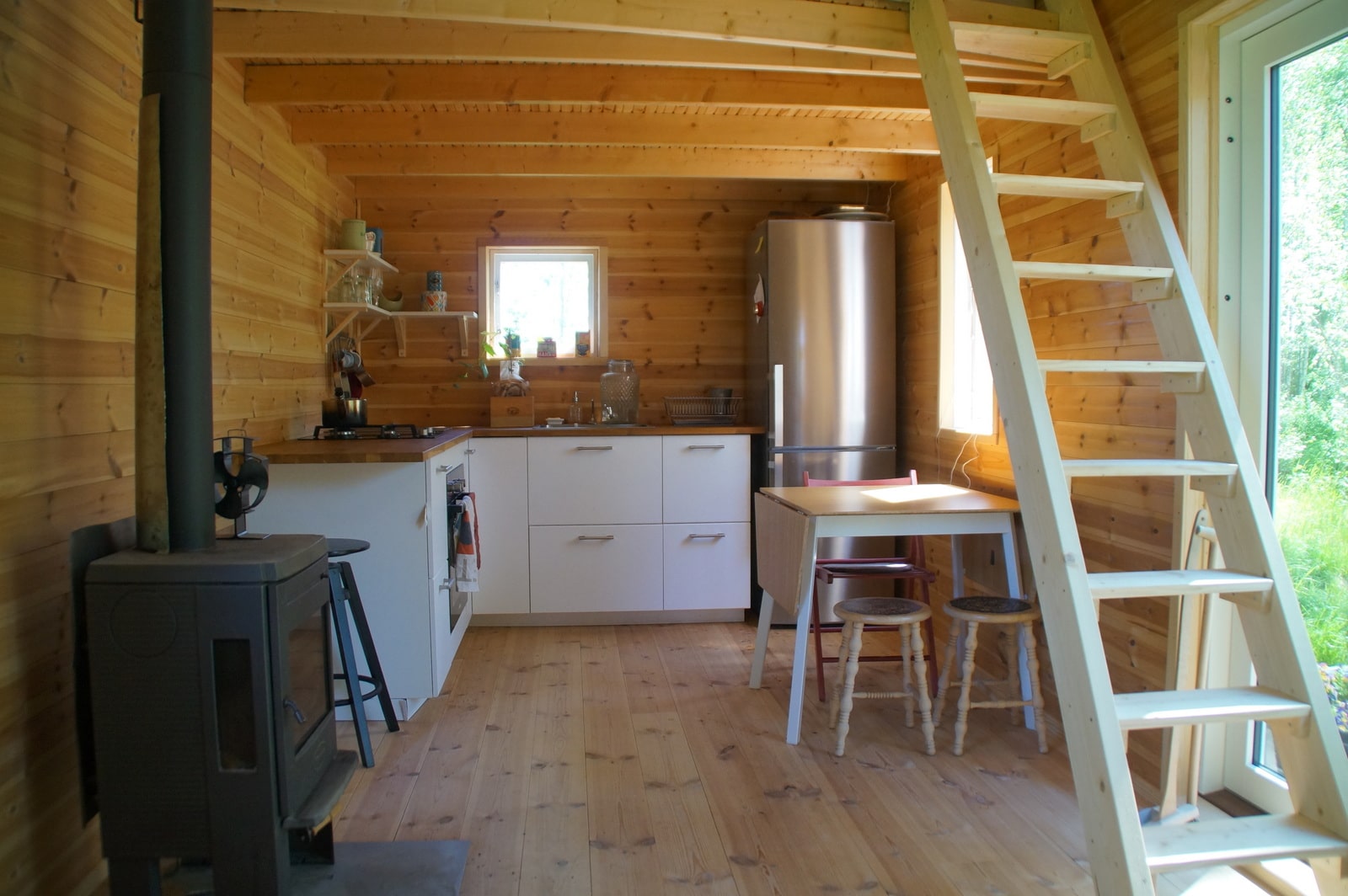 inside of tiny house in sweden